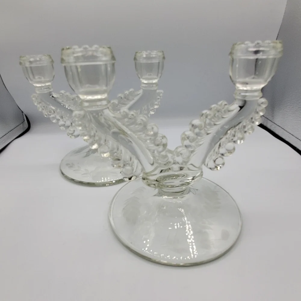 Vintage glass candlestick